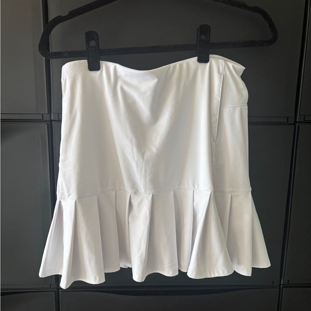 Lady Hagen White Flared Mini Skirt